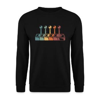 Gamer Gaming - Unisex Pullover - Schwarz - Vorne - Alina (178cm) & Michal (187cm)