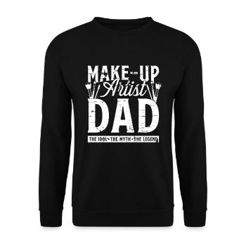Make-Up Artist Dad The Idol The Myth Beautician - Unisex Pullover - Schwarz - Vorne - Alina (178cm) & Michal (187cm)
