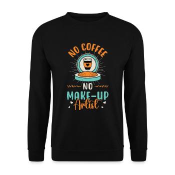Maquilleuse Pas de café Pas de cosmétiques Amateur de café - Sweat-shirt Unisexe - noir - Devant - Alina (178cm) & Michal (187cm)