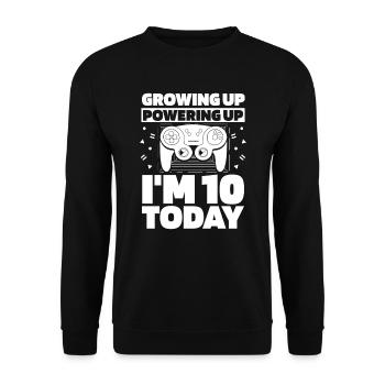Gaming 10e anniversaire 10 ans Gamer - Sweat-shirt Unisexe - noir - Devant - Alina (178cm) & Michal (187cm)