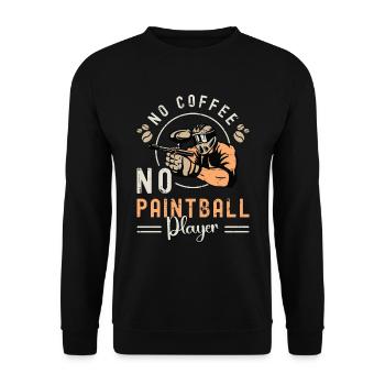 Paintball Player No Coffee No Airsoft Coffee Lover - Unisex Pullover - Schwarz - Vorne - Alina (178cm) & Michal (187cm)
