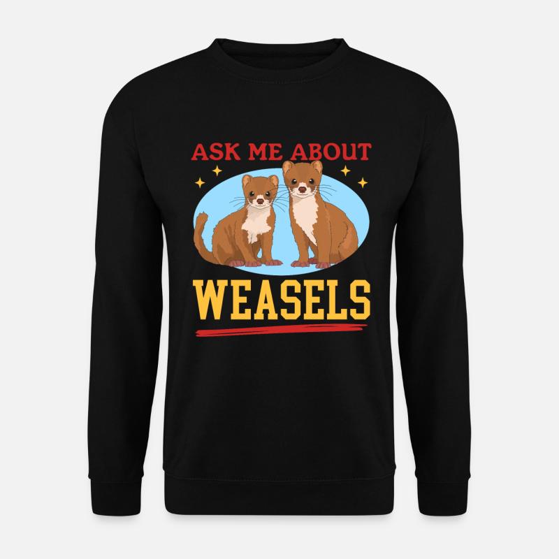 Weasel Hermännchen Mouse Weasel Gift - Unisex Sweatshirt - black