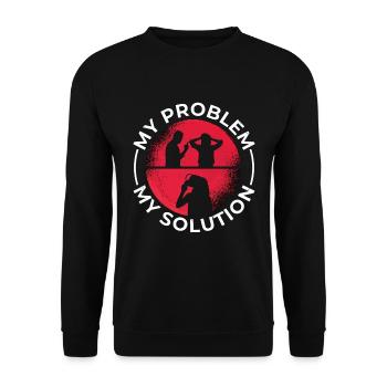 Détective Mon problème Mon pictogramme Maman Enquêteur - Sweat-shirt Unisexe - noir - Devant - Alina (178cm) & Michal (187cm)