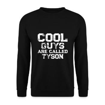 Cool guys are called Tyson - Unisex Pullover - Schwarz - Vorne - Alina (178cm) & Michal (187cm)