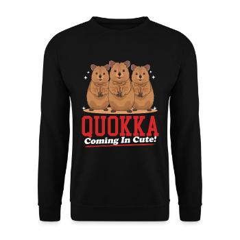 Quokka kangourou à queue courte kangourou cadeau - Sweat-shirt Unisexe - noir - Devant - Alina (178cm) & Michal (187cm)