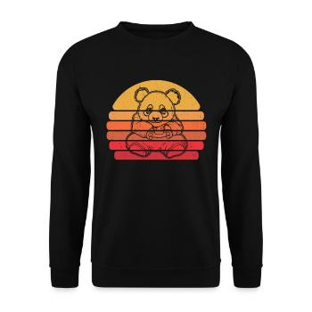 Gamer Gaming Gaming Panda Bear - Unisex Pullover - Schwarz - Vorne - Alina (178cm) & Michal (187cm)