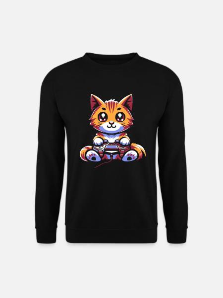 Gamer Spil Gamer Kat - Unisex sweater - sort