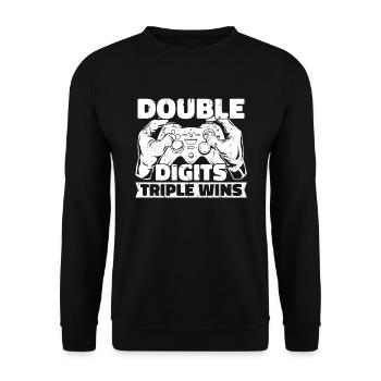 Gaming 10e anniversaire 10 ans Gamer - Sweat-shirt Unisexe - noir - Devant - Alina (178cm) & Michal (187cm)