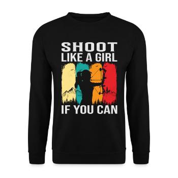 Femme de tir à l’arc - Archer Dicton - Sweat-shirt Unisexe - noir - Devant - Alina (178cm) & Michal (187cm)