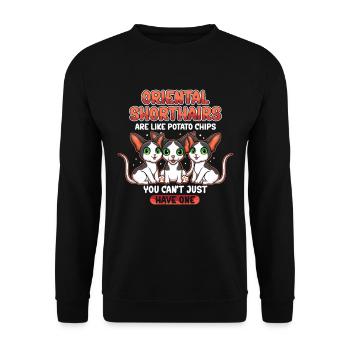 Oriental Shorthair Cats OKH Cat Gift - Unisex Sweatshirt - black - Front - Alina (178cm) & Michal (187cm)