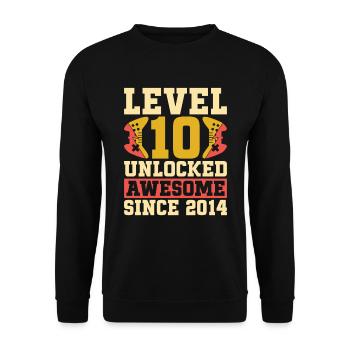 Gaming 10e anniversaire 10 ans Gamer - Sweat-shirt Unisexe - noir - Devant - Alina (178cm) & Michal (187cm)