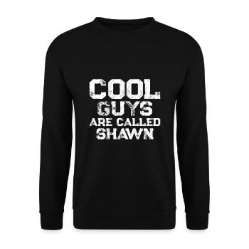 Les gars cool s’appellent Shawn - Sweat-shirt Unisexe - noir - Devant - Alina (178cm) & Michal (187cm)