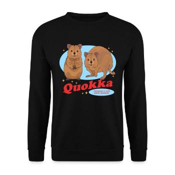 Quokka kangourous kangourou à queue courte cadeau - Sweat-shirt Unisexe - noir - Devant - Alina (178cm) & Michal (187cm)