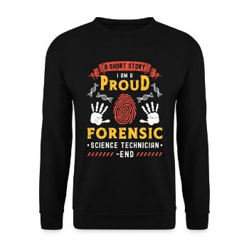 Forensic Science A Short Story I Am Investigation - Unisex Sweatshirt - black - Front - Alina (178cm) & Michal (187cm)