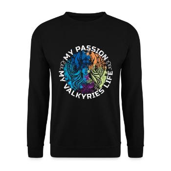 Valkyries My Passion My Valkyries Norse Mythology - Unisex Pullover - Schwarz - Vorne - Alina (178cm) & Michal (187cm)