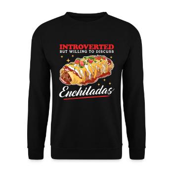 Enchilada Lover | Food Enchiladas Gift - Unisex Sweatshirt - black - Front - Alina (178cm) & Michal (187cm)