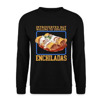 Enchiladas Lover | Food Enchilada Gift - Unisex Sweatshirt - black - Front - Alina (178cm) & Michal (187cm)