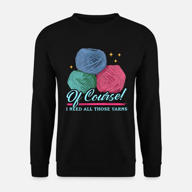 Crochet Crochet | Crochet Crochet Gift - Unisex Sweatshirt - black