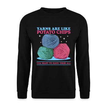 Crochet au Crochet | Crochet fil crochet cadeau - Sweat-shirt Unisexe - noir - Devant - Alina (178cm) & Michal (187cm)