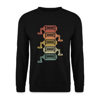 Angler Fishing - Unisex Sweatshirt - black - Front - Alina (178cm) & Michal (187cm)