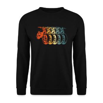 Moto Motard Motard - Sweat-shirt Unisexe - noir - Devant - Alina (178cm) & Michal (187cm)
