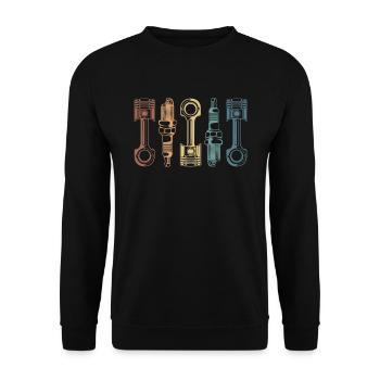 Moto Motard Motard - Sweat-shirt Unisexe - noir - Devant - Alina (178cm) & Michal (187cm)