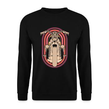 Moto Motard Motard - Sweat-shirt Unisexe - noir - Devant - Alina (178cm) & Michal (187cm)