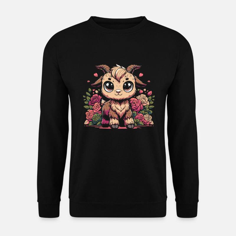 Widder Blumen Blumen - Unisex Pullover - Schwarz
