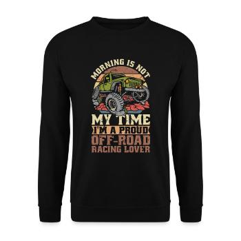 Le matin des amateurs de courses tout-terrain n’est pas mon motocross - Sweat-shirt Unisexe - noir - Devant - Alina (178cm) & Michal (187cm)