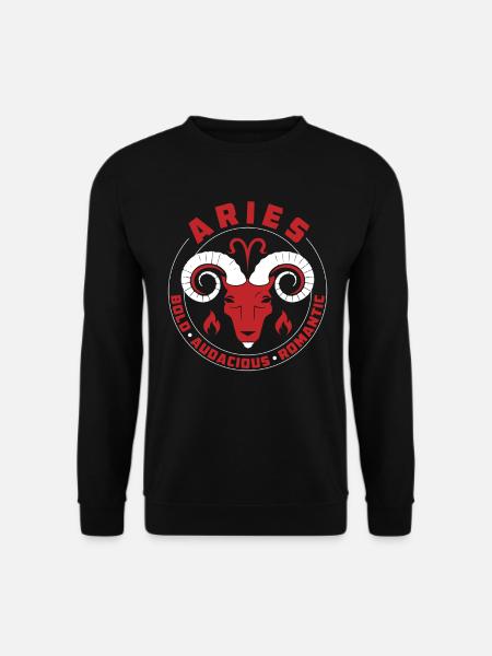 Aries Zodiac Signs Features - Unisex Sweatshirt - black