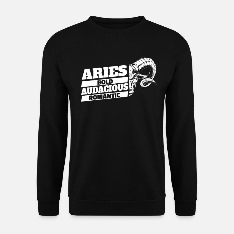 Aries Zodiac Signs Features - Unisex Sweatshirt - black