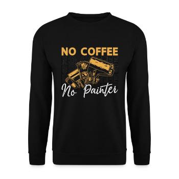 Peintre Pas de café Pas de peintre en bâtiment Amateur de café - Sweat-shirt Unisexe - noir - Devant - Alina (178cm) & Michal (187cm)
