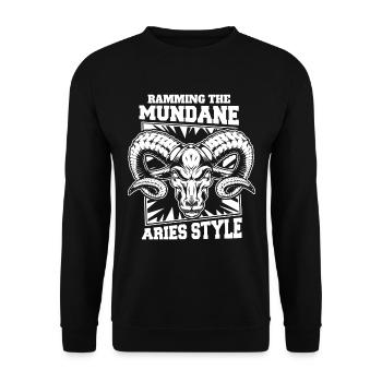 Widder - Unisex Pullover - Schwarz - Vorne - Alina (178cm) & Michal (187cm)