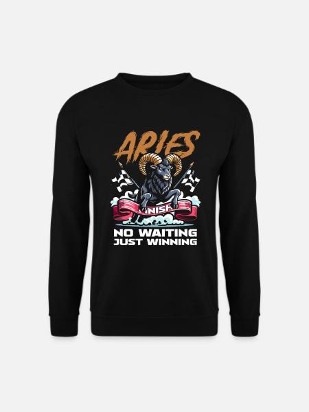 Aries Funny Astrology - Unisex Sweatshirt - black