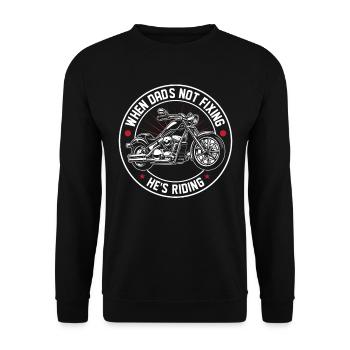 Motorrad Biker Motorbike Motorcycle Dad - Unisex Pullover - Schwarz - Vorne - Alina (178cm) & Michal (187cm)