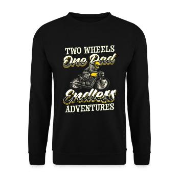 Motorrad Biker Motorbike Motorcycle Dad - Unisex Sweatshirt - black - Front - Alina (178cm) & Michal (187cm)