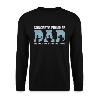 Finisseur de béton Papa L’idole Le mythe Le maçon - Sweat-shirt Unisexe - noir - Devant - Alina (178cm) & Michal (187cm)