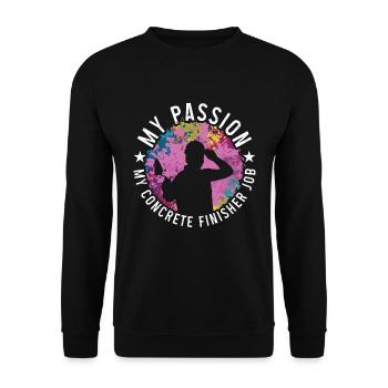 Finisseur de béton Ma passion Ma maçonnerie de béton - Sweat-shirt Unisexe - noir - Devant - Alina (178cm) & Michal (187cm)