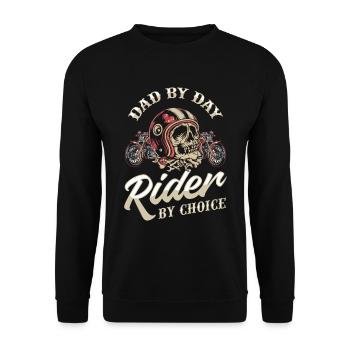 Motorrad Biker Motorbike Motorcycle Dad - Unisex Pullover - Schwarz - Vorne - Alina (178cm) & Michal (187cm)