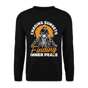 Motorrad Biker Moto Moto Thérapie - Sweat-shirt Unisexe - noir - Devant - Alina (178cm) & Michal (187cm)