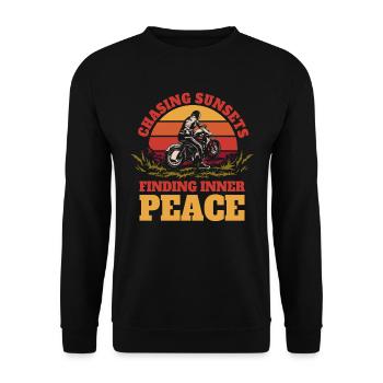 Motorrad Biker Moto Moto Thérapie - Sweat-shirt Unisexe - noir - Devant - Alina (178cm) & Michal (187cm)