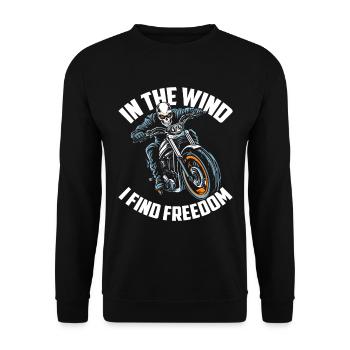 Motorrad Biker Motorbike - Unisex Pullover - Schwarz - Vorne - Alina (178cm) & Michal (187cm)
