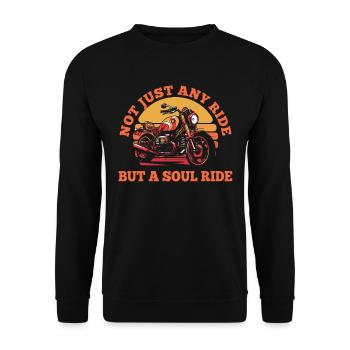 Motorrad Biker Motorbike - Unisex Pullover - Schwarz - Vorne - Alina (178cm) & Michal (187cm)