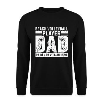 Beach Volleyball Player Dad The Volleyball Coach - Unisex Sweatshirt - black - Front - Alina (178cm) & Michal (187cm)
