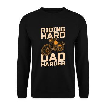 Motorrad Motard Moto Moto Papa - Sweat-shirt Unisexe - noir - Devant - Alina (178cm) & Michal (187cm)