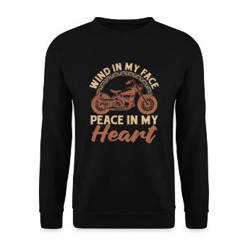 Motorrad Biker Motorbike Motorcycle Therapy - Unisex Pullover - Schwarz - Vorne - Alina (178cm) & Michal (187cm)