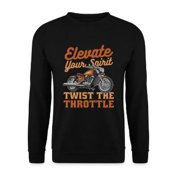 Motorrad Biker Moto Moto Thérapie - Sweat-shirt Unisexe - noir - Devant - Alina (178cm) & Michal (187cm)