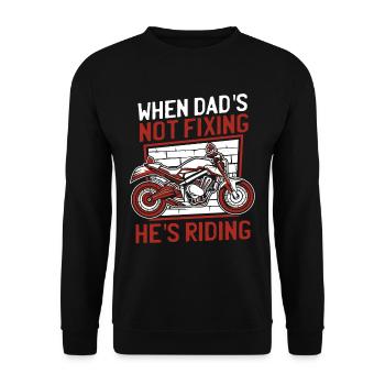 Motorrad Motard Moto Moto Papa - Sweat-shirt Unisexe - noir - Devant - Alina (178cm) & Michal (187cm)