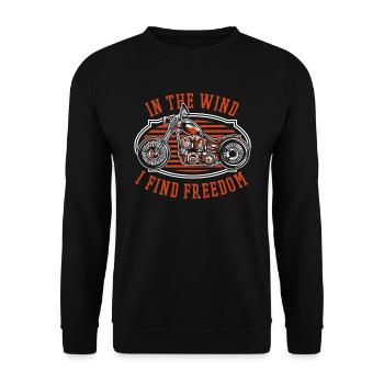 Motorrad Biker Motorbike - Unisex Pullover - Schwarz - Vorne - Alina (178cm) & Michal (187cm)