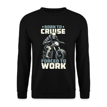 Moto Motard Motard - Sweat-shirt Unisexe - noir - Devant - Alina (178cm) & Michal (187cm)